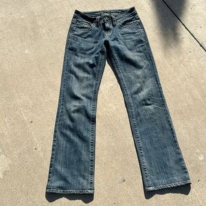 Hardly worn embellished boot leg jean by Zenim